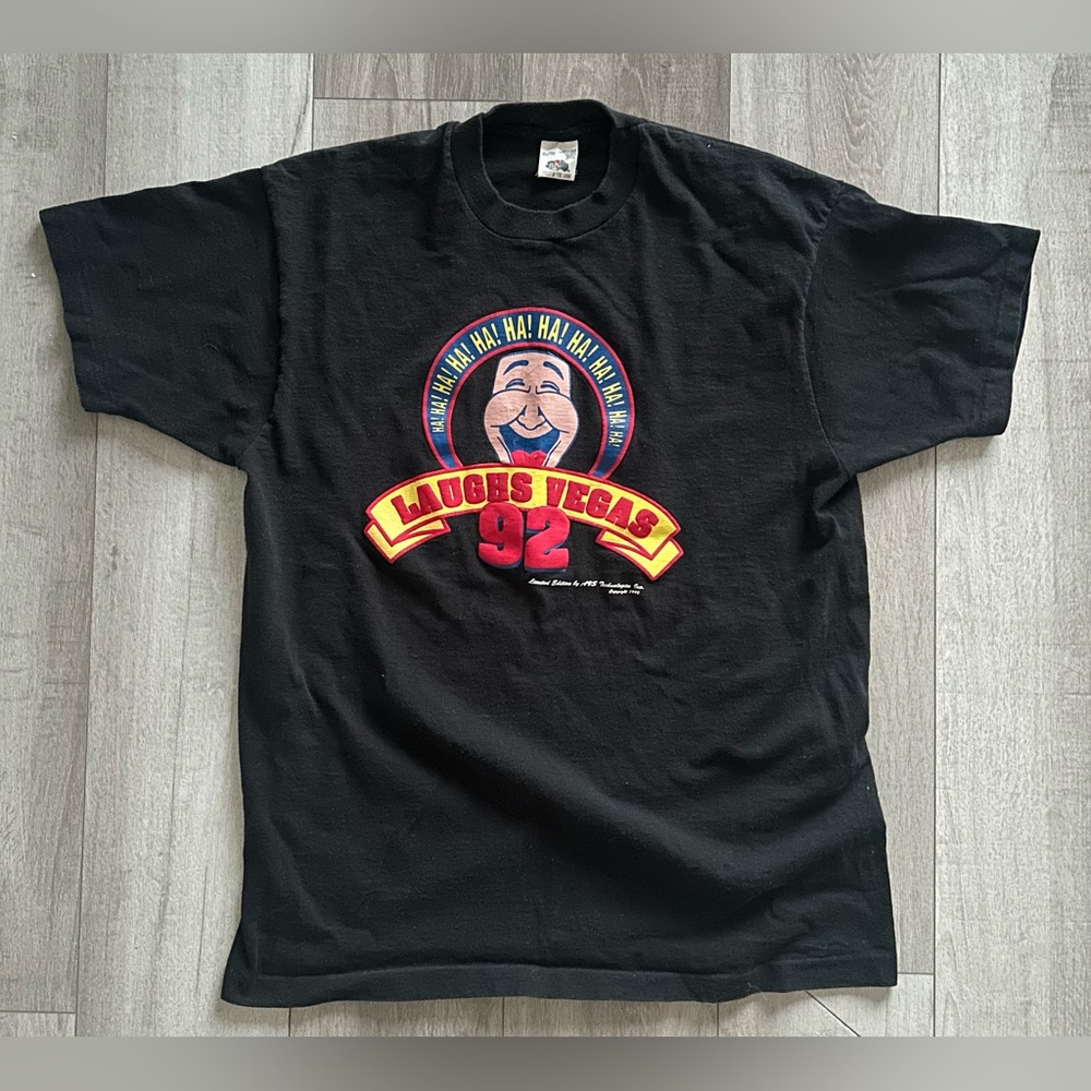 Single Stitch Vintage Laughs Vegas Tee Size XL 1992